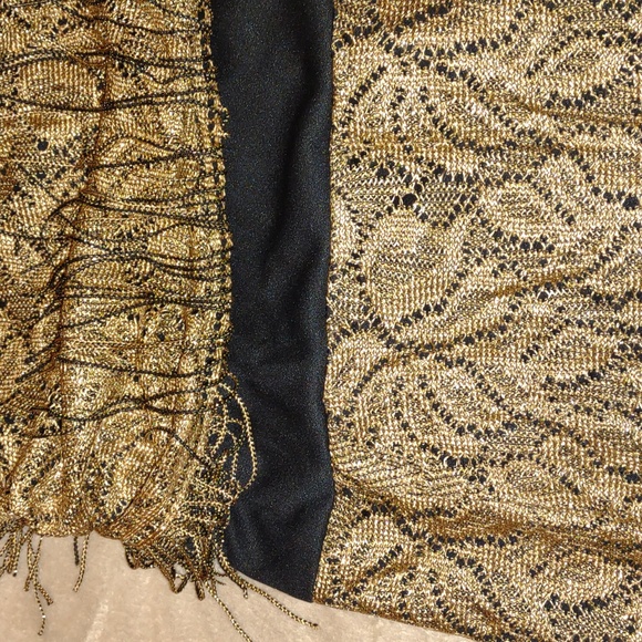 ๐ VINTAGE ๐ SHERI MARTIN NY Gold Flapper Style Dress - Picture 6 of 16